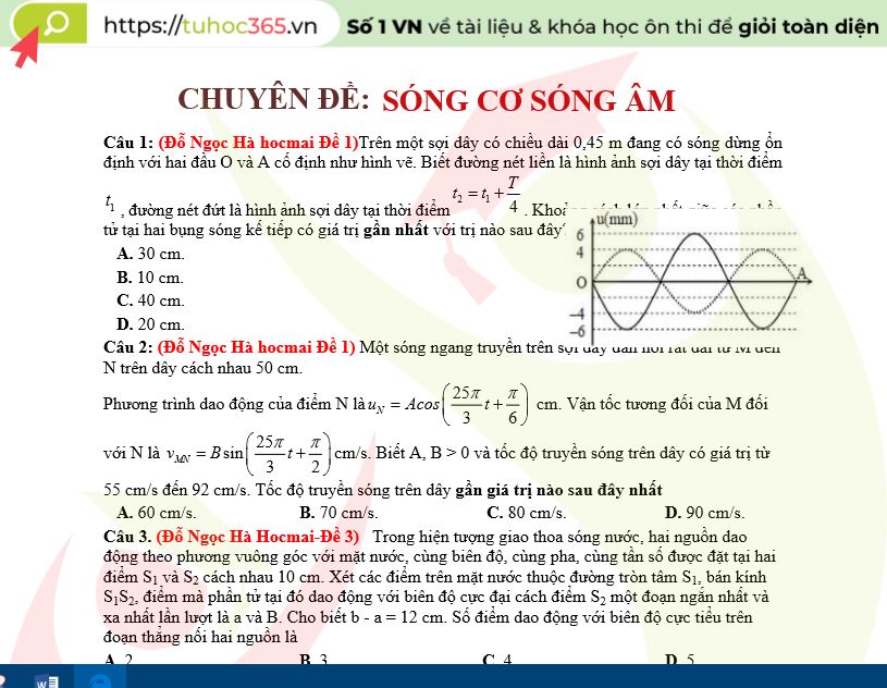 Sóng cơ sự truyền sóng cơ vật lí phổ thông