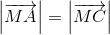 left | overrightarrow{MA}