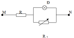 LỜI GIẢI] Cho mạch điện như hình vẽ: Biết R = 4, bóng đèn Đ: 6V – 3W, R2 là  một - Tự Học 365