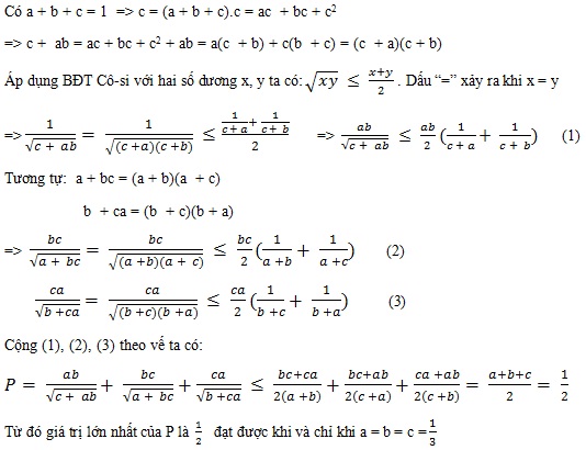 [LỜI GIẢI] (1,0 điểm) Cho A, B, C Là Ba Số Thực Dương Thỏa Mã - Tự Học 365