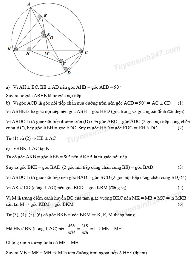 LỜI GIẢI Cho ABC nhọn có AB